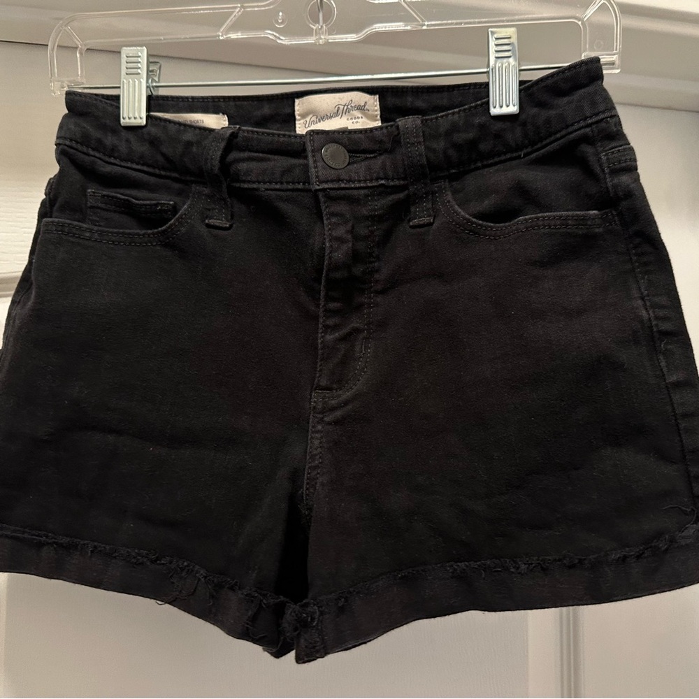 Women's Black Denim Shorts